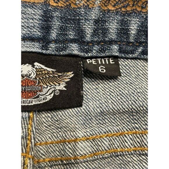 Harley Davidson jeans boot medium wash size 6 petite (4975) - Picture 7 of 8